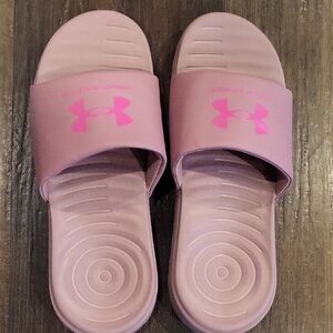 Under Armour Light Pink Slide Sandals